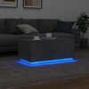vidaXL Coffee Table with LED Lights Concrete Grey 90x50x40 cm