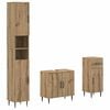 vidaXL 3 Piece Bathroom Cabinet Set HAARLEM Engineered Wood