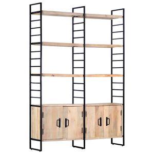vidaXL 4-Tier Bookcase 124x30x180 cm Solid Mango Wood