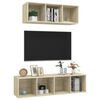 vidaXL 2 Piece TV Cabinet Set Sonoma Oak Engineered Wood