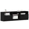 vidaXL TV Cabinet Black Oak 150 x 33.5 x 45 cm Engineered Wood