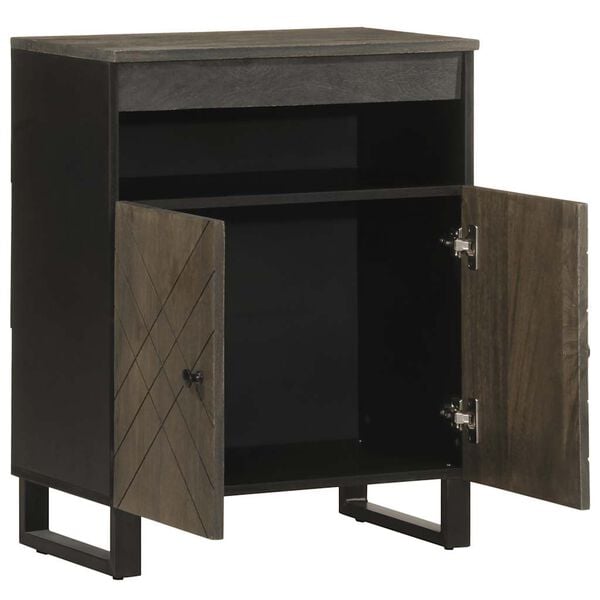 vidaXL Sideboard Black 60x33x75 cm Solid Wood Mango