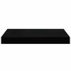 vidaXL Floating Wall Shelves 2 pcs High Gloss Black 40x23x3.8 cm MDF