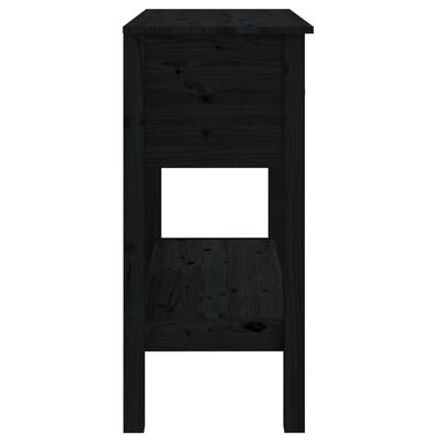 vidaXL Console Table Black 75x35x75 cm Solid Wood Pine
