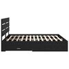 vidaXL Bed Frame with Drawer Black Oak 180 x 200 cm Engineered Wood