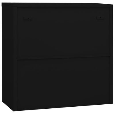 vidaXL Office Cabinet Black 90x40x90 cm Steel
