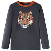 Kids' T-shirt with Long Sleeves Anthracite 92