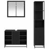 vidaXL Bathroom Furniture Set 3 pcs Black Oak Engineered Wood