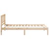 vidaXL Bed Frame with Headboard Brown 90 x 190 cm Solid Pine Wood