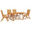 vidaXL Garden Dining Set 5 pcs Brown Solid Acacia Wood