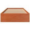 vidaXL Bed Frame without Mattress Wax Brown 75x190 cm Small Single Solid Wood Pine