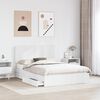 vidaXL Storage Bed with Headboard White 140 x 200 cm Engineered Wood