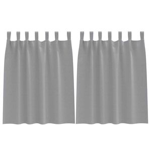 vidaXL Blackout Curtains with Rings 2 pcs Light Grey 140 x 140 cm