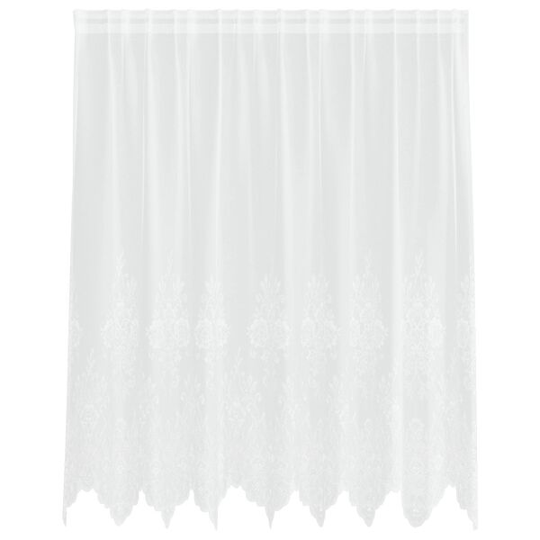 vidaXL Lace Curtain with Curtains Floral White 160 x 200 cm Polyester