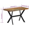vidaXL Dining Table 120x60x75 cm Solid Reclaimed Wood