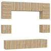 vidaXL 8 Piece TV Cabinet Set Sonoma Oak Engineered Wood
