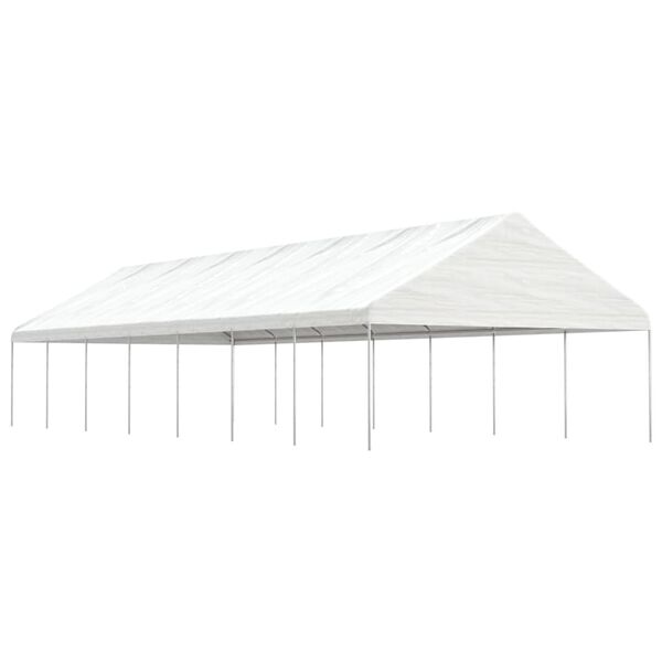 vidaXL Gazebo with Roof White 15.61x5.88x3.75 m Polyethylene