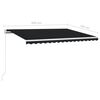 vidaXL Manual Retractable Awning 450x350 cm Anthracite