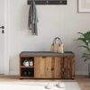 vidaXL Hall Bench with Cushion Plain Old Wood 100 x 38 x 46 cm