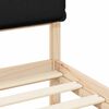 vidaXL Bed Frame with Upholstered Headboard Black 180 x 200 cm