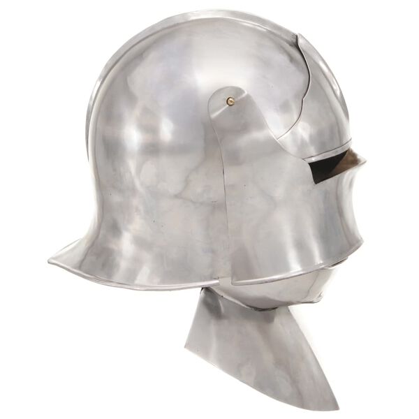 vidaXL Medieval Knight Helmet Antique Replica LARP Silver Steel