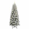 vidaXL Artificial Christmas Tree with 300 LEDs with Stand White 210 cm