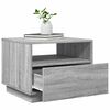 vidaXL Coffee Table with LED Lights Grey Sonoma 50x49x40 cm