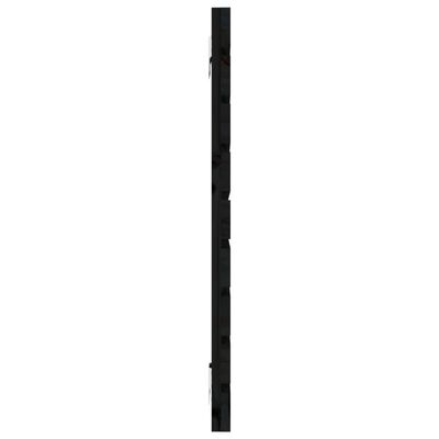 vidaXL Wall Headboard Black 141x3x63 cm Solid Wood Pine