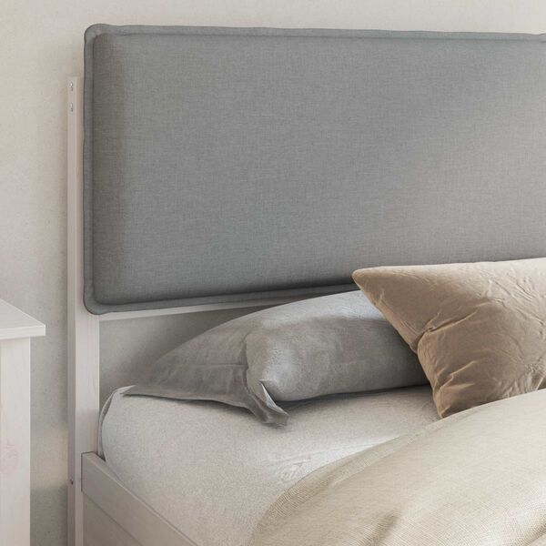 vidaXL Bed Frame with Upholstered Headboard Light Grey 180 x 200 cm