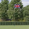 vidaXL UK Flag and Pole 5.5 m Aluminium