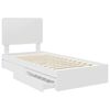 vidaXL Storage Bed with Headboard White 90 x 200 cm Engineered Wood