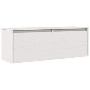 vidaXL Wall Cabinet White 100x30x35 cm Solid Wood Pine