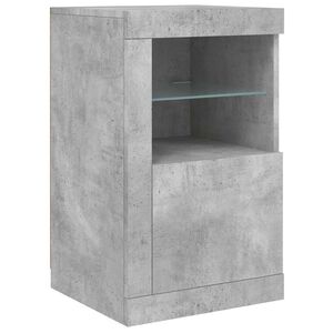 vidaXL Side Cabinet with LED Lights Concrete Grey Engineered Wood