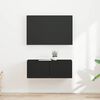 vidaXL TV Wall Cabinet 2 pcs Black 39 x 31 x 29.5 cm Engineered Wood