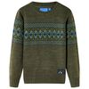 vidaXL Kids' Sweater Knitted Khaki 92