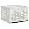 vidaXL 4 Panel Dog Playpen 177.5 x 154.5 x 112 cm Plastic White