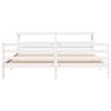 vidaXL Bed Frame without Mattress White 200x200 cm Solid Wood Pine