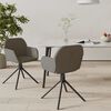 vidaXL Swivel Dining Chairs 2 pcs Dark Grey Velvet