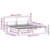 vidaXL Bed frame Brown and black 180 x 200 cm Solid pine wood