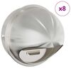 vidaXL Air Vent Covers 8 pcs Silver 200 mm Stainless Steel