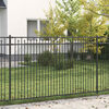 vidaXL Spike Fence Black 200 x 166 cm Powder-Coated Steel