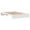 vidaXL Bed Frame without Mattress White 135x190 cm Double Solid Wood Pine