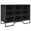 vidaXL Shoe Cabinet Black 90x38x61.5 cm Engineered Wood