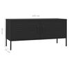 vidaXL TV Cabinet Black 105x35x50 cm Steel