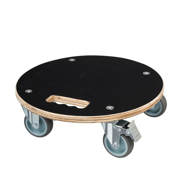 Nature Plant Trolley Round &Oslash;38cm Black Wood