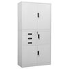 vidaXL Office Cabinet Light Grey 90x40x180 cm Steel