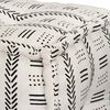 vidaXL Pouffes Folding Geometric Grey and White 40 x 40 x 40 cm Fabric