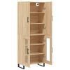 vidaXL Highboard Sonoma Oak 69.5x34x180 cm Engineered Wood