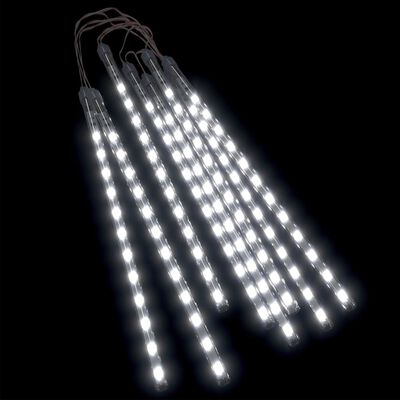 vidaXL Meteor Lights 8 pcs 30 cm Cold White 192 LEDs Indoor Outdoor