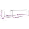 vidaXL Wall Shelf 2 pcs High Gloss White 100x15x20 cm Engineered Wood